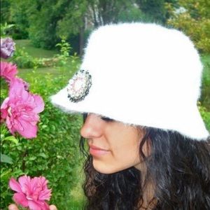 White Hat (pictured, bundled w/ Vintage Pin)